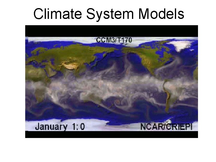 Climate System Models Climate System Models