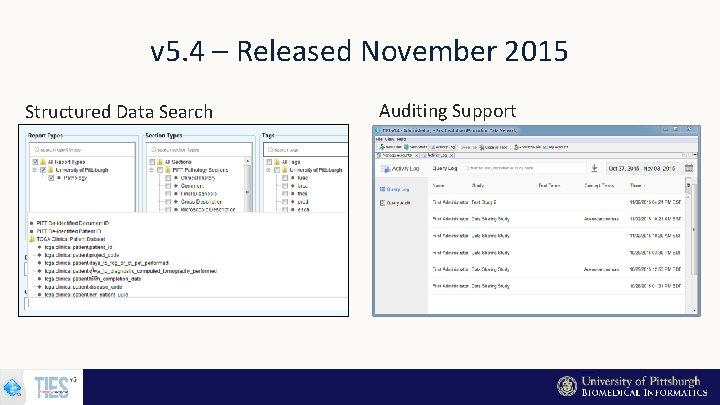 v 5. 4 – Released November 2015 Structured Data Search Auditing Support 