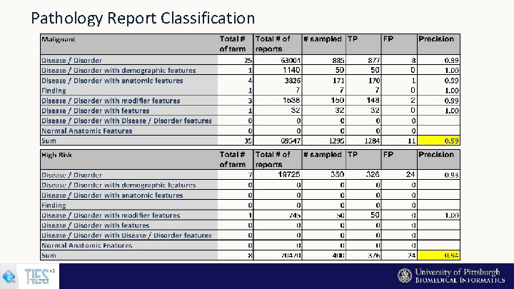 Pathology Report Classification 