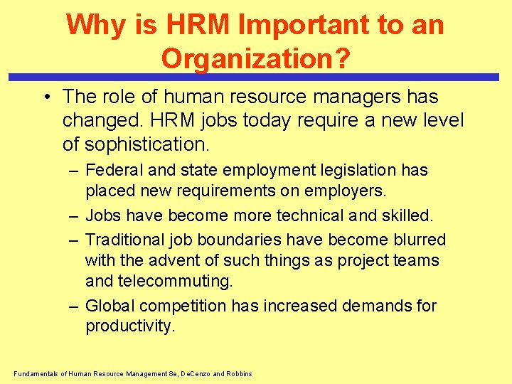Human resource management roles in organization