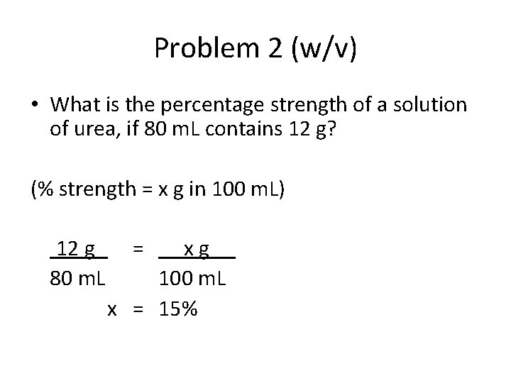 Pharmaceutical Calculations Percentage Ratio Strength And Other Expressions