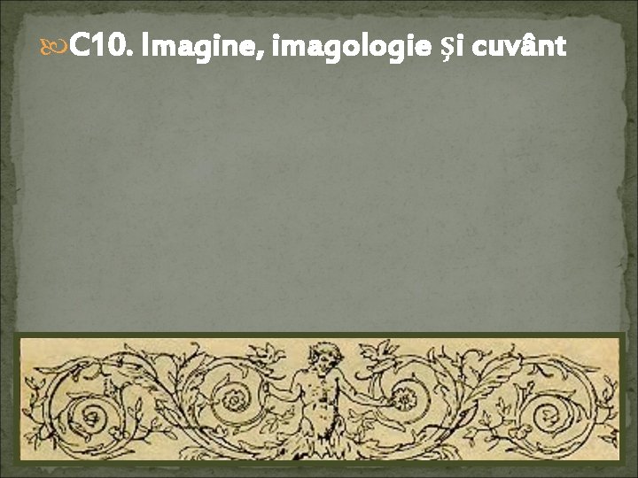  C 10. Imagine, imagologie şi cuvânt 