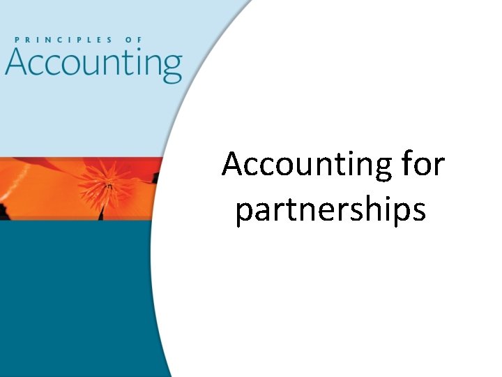 Accounting for partnerships 