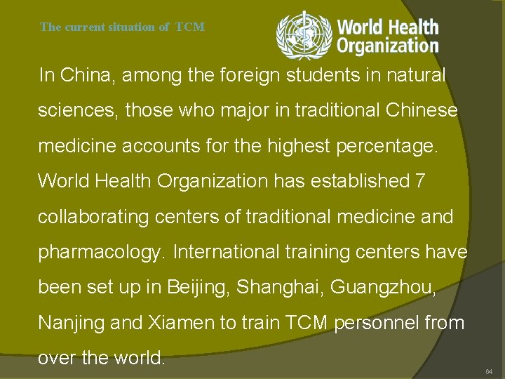 The current situation of TCM In China, among the foreign students in natural sciences, The current situation of TCM In China, among the foreign students in natural sciences,
