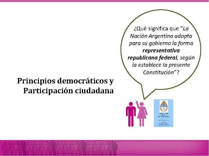 ¿Qué significa que “La Nación Argentina adopta para su gobierno la forma representativa republicana ¿Qué significa que “La Nación Argentina adopta para su gobierno la forma representativa republicana