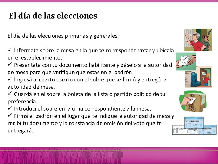 El día de las elecciones primarias y generales: ü Informate sobre la mesa en El día de las elecciones primarias y generales: ü Informate sobre la mesa en