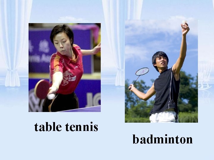 table tennis badminton 