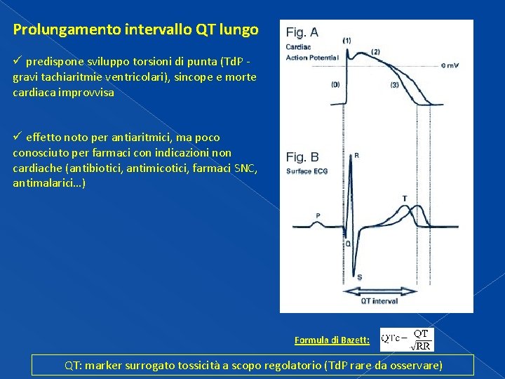 Prolungamento intervallo QT lungo ü predispone sviluppo torsioni di punta (Td. P - gravi Prolungamento intervallo QT lungo ü predispone sviluppo torsioni di punta (Td. P - gravi
