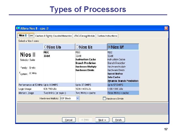 Types of Processors 17 