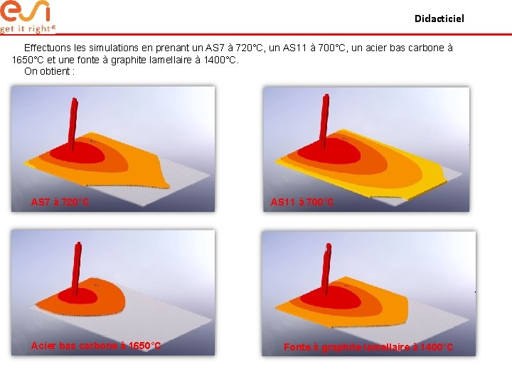 Didacticiel Effectuons les simulations en prenant un AS 7 à 720°C, un AS 11