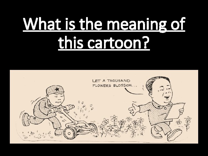 What is the meaning of this cartoon? What is the meaning of this cartoon?