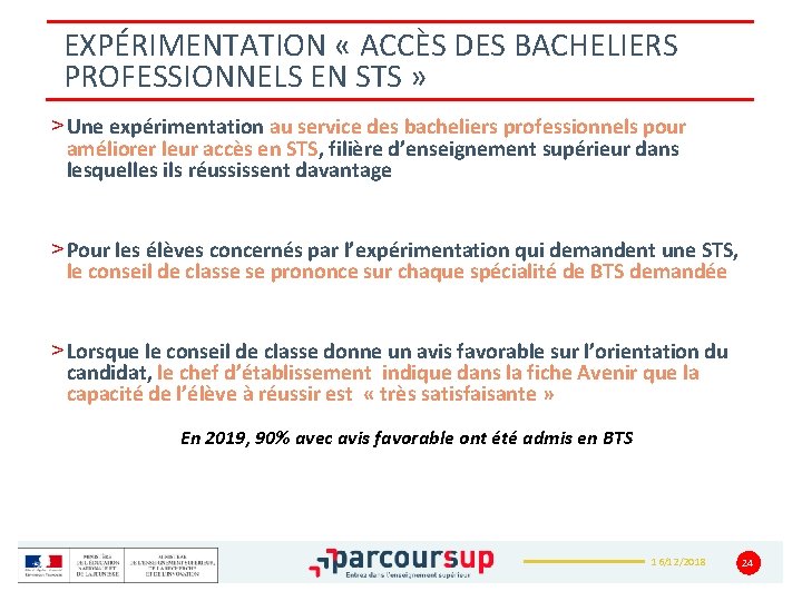 EXPÉRIMENTATION « ACCÈS DES BACHELIERS PROFESSIONNELS EN STS » > Une expérimentation au service