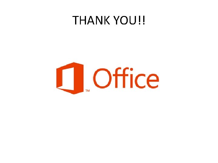 THANK YOU!! 