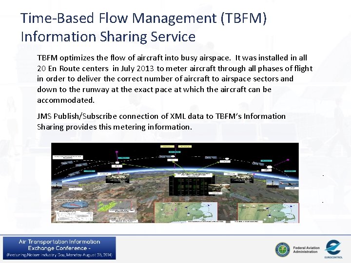 Time-Based Flow Management (TBFM) Information Sharing Service TBFM optimizes the flow of aircraft into Time-Based Flow Management (TBFM) Information Sharing Service TBFM optimizes the flow of aircraft into