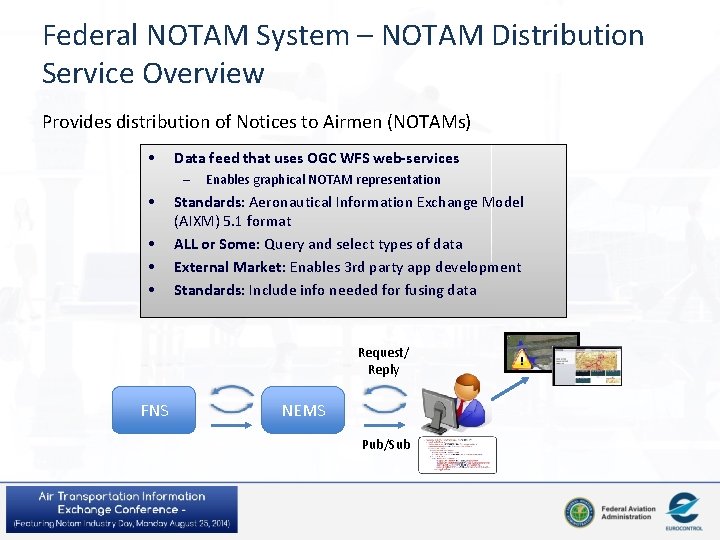 Federal NOTAM System – NOTAM Distribution Service Overview Provides distribution of Notices to Airmen