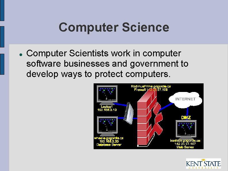 Computer Science Computer Scientists work in computer software businesses and government to develop ways