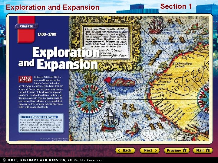 Exploration and Expansion Section 1 