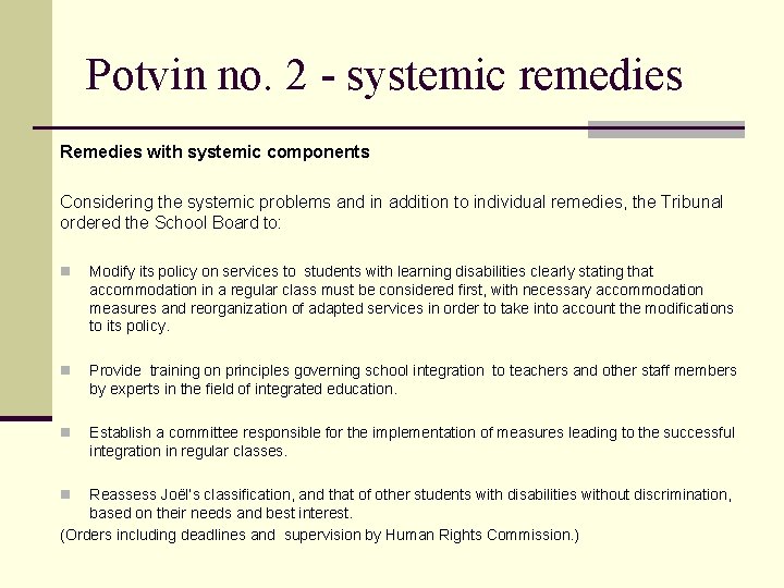 Potvin no. 2 - systemic remedies Remedies with systemic components Considering the systemic problems