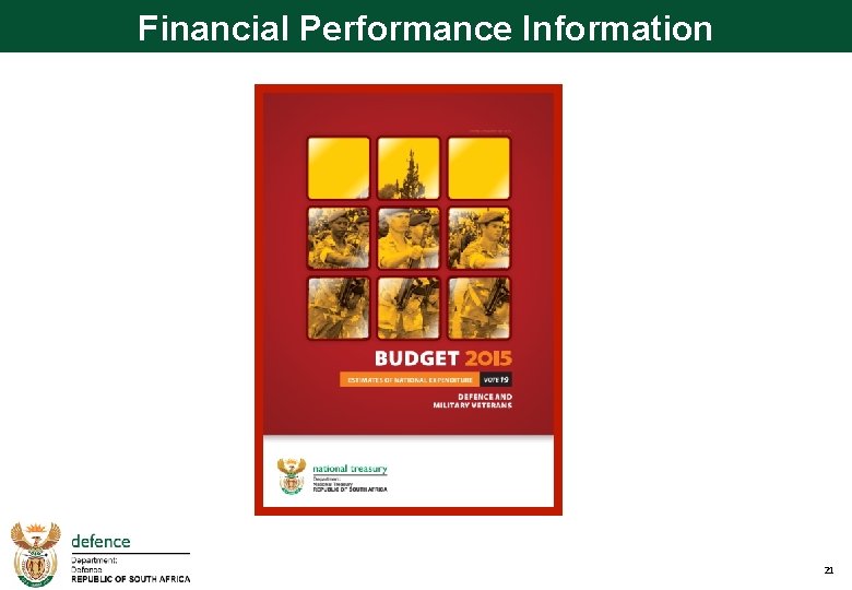 Financial Performance Information 21 