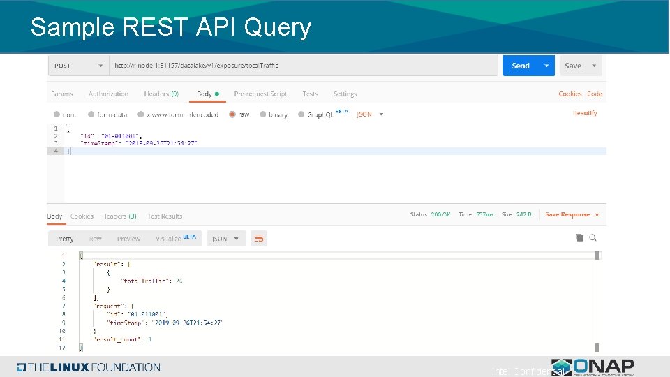 Sample REST API Query Intel Confidential Sample REST API Query Intel Confidential