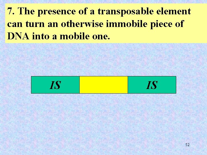 7. The presence of a transposable element can turn an otherwise immobile piece of