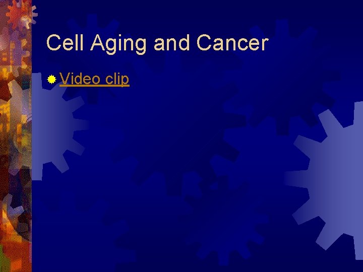 Cell Aging and Cancer ® Video clip 