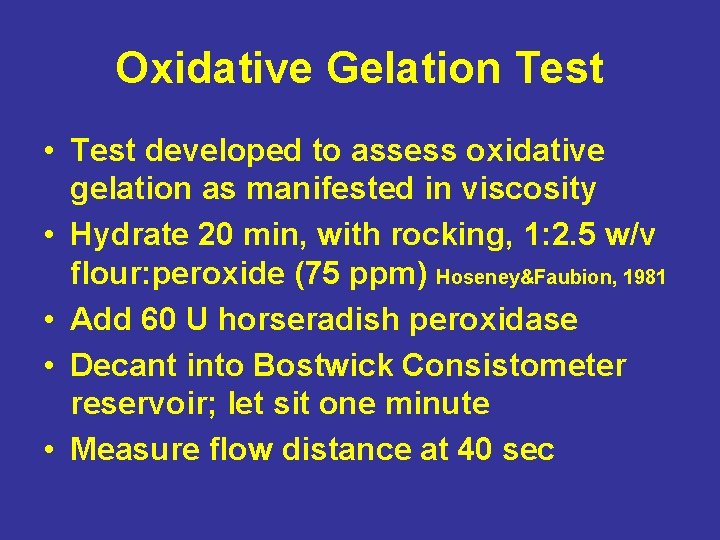 Oxidative Gelation Test • Test developed to assess oxidative gelation as manifested in viscosity