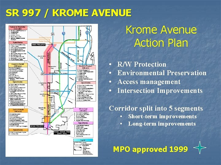 SR 997 / KROME AVENUE Krome Avenue Action Plan • • R/W Protection Environmental
