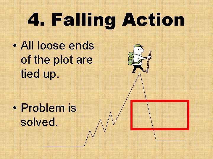 4. Falling Action • All loose ends of the plot are tied up. •