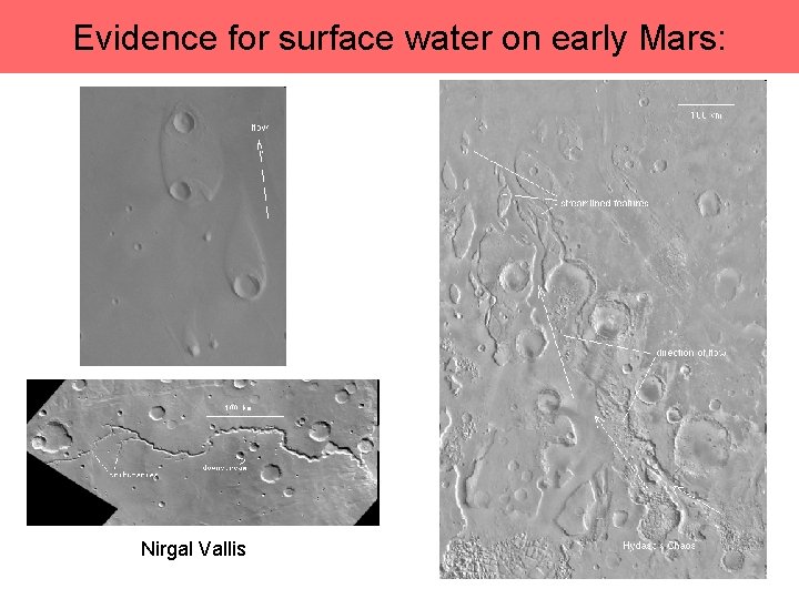 Evidence for surface water on early Mars: Nirgal Vallis 