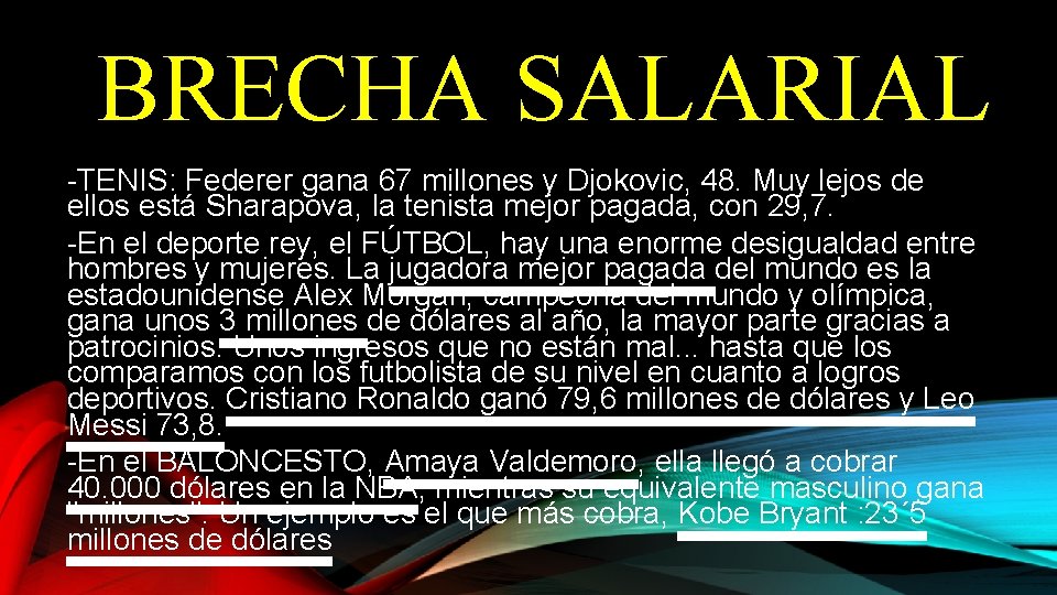 BRECHA SALARIAL -TENIS: Federer gana 67 millones y Djokovic, 48. Muy lejos de ellos