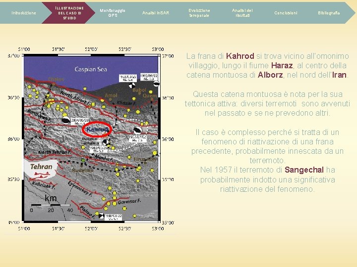 Introduzione ILLUSTRAZIONE DEL CASO DI STUDIO Monitoraggio GPS Analisi In. SAR Evoluzione temporale Analisi