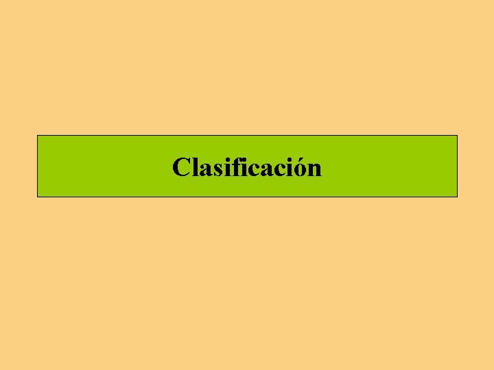 Clasificación 