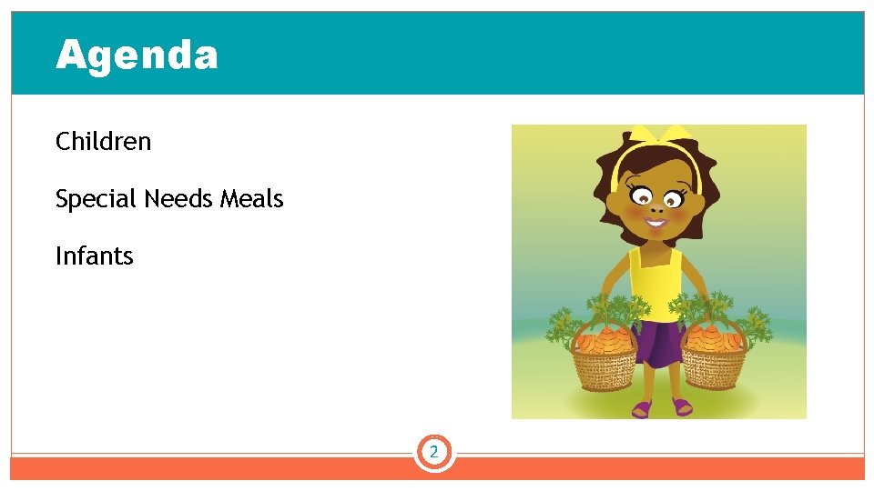 Agenda Children Special Needs Meals Infants 2 