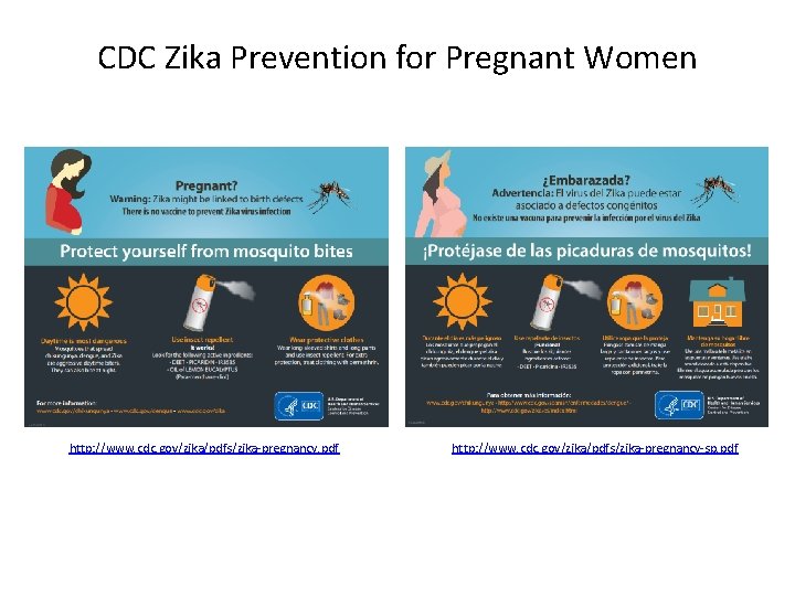 CDC Zika Prevention for Pregnant Women http: //www. cdc. gov/zika/pdfs/zika-pregnancy. pdf http: //www. cdc.