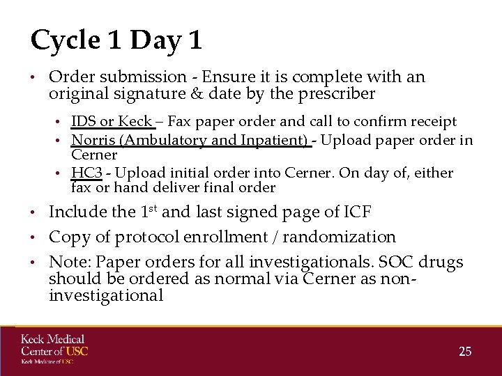 Cycle 1 Day 1 • Order submission - Ensure it is complete with an Cycle 1 Day 1 • Order submission - Ensure it is complete with an