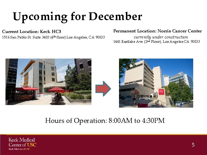 Upcoming for December Current Location: Keck HC 3 1516 San Pablo St. Suite 3403 Upcoming for December Current Location: Keck HC 3 1516 San Pablo St. Suite 3403