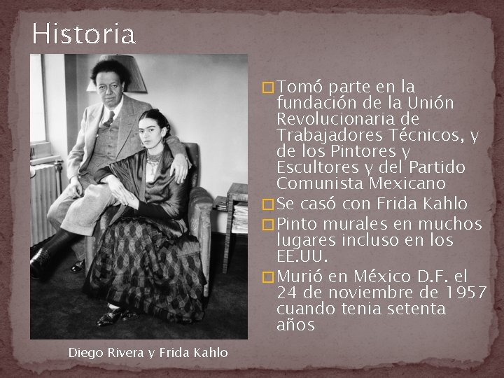 Historia � Tomó parte en la fundación de la Unión Revolucionaria de Trabajadores Técnicos,