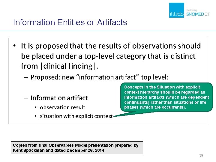 Information Entities or Artifacts Concepts in the Situation with explicit context hierarchy should be Information Entities or Artifacts Concepts in the Situation with explicit context hierarchy should be