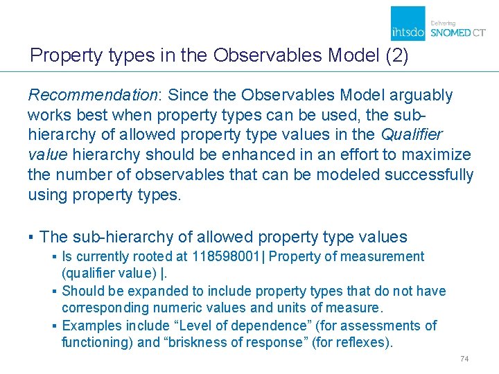 Property types in the Observables Model (2) Recommendation: Since the Observables Model arguably works Property types in the Observables Model (2) Recommendation: Since the Observables Model arguably works