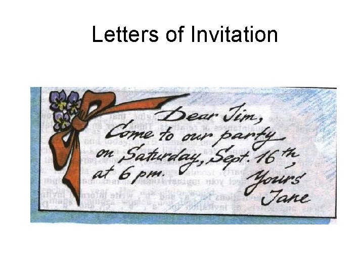 Letters of Invitation 