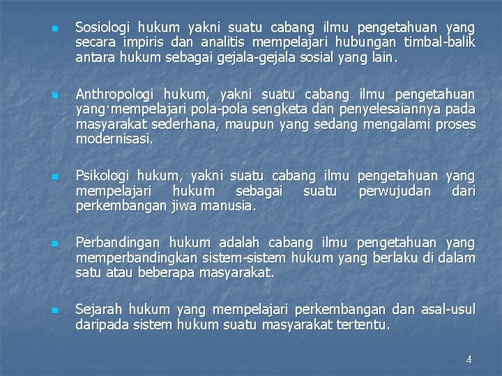 n n n Sosiologi hukum yakni suatu cabang ilmu pengetahuan yang secara impiris dan n n n Sosiologi hukum yakni suatu cabang ilmu pengetahuan yang secara impiris dan