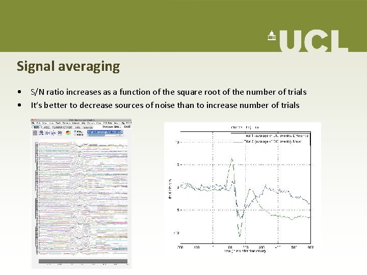 Signal averaging • S/N ratio increases as a function of the square root of Signal averaging • S/N ratio increases as a function of the square root of