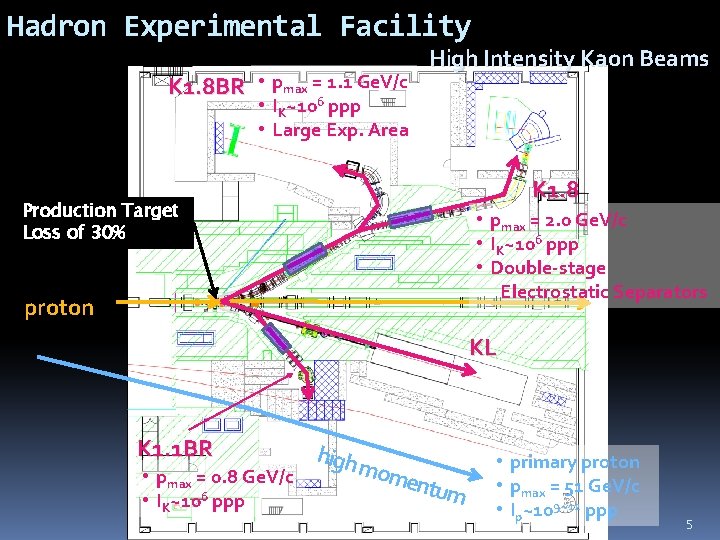 Hadron Experimental Facility K 1. 8 BR • pmax =6 1. 1 Ge. V/c