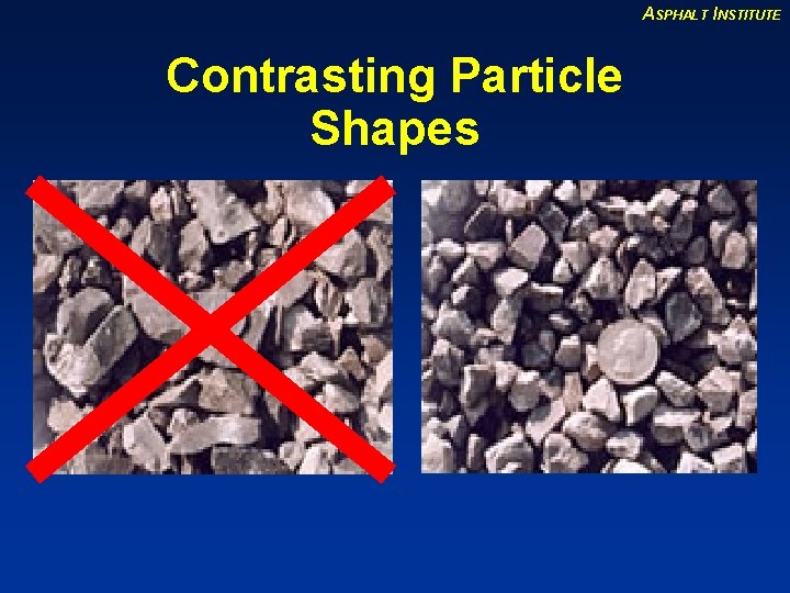 ASPHALT INSTITUTE Contrasting Particle Shapes 