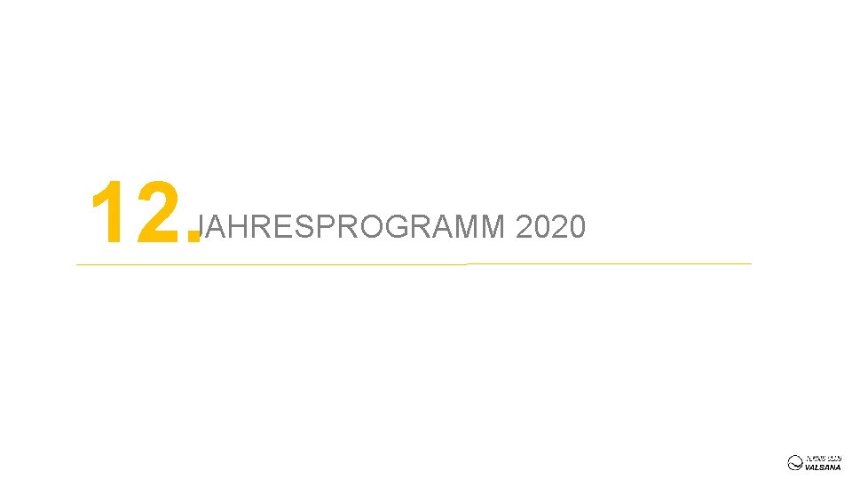 12. JAHRESPROGRAMM 2020 