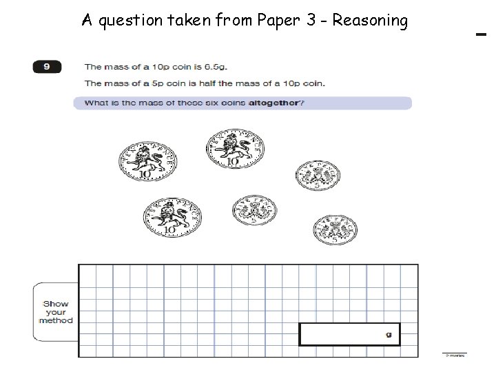 A question taken from Paper 3 - Reasoning 