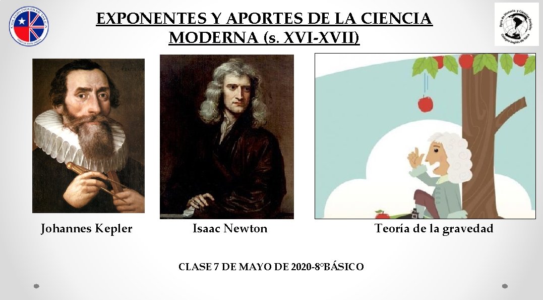 EXPONENTES Y APORTES DE LA CIENCIA MODERNA (s. XVI-XVII) Johannes Kepler Isaac Newton CLASE