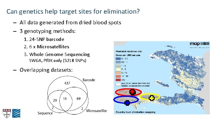 Can genetics help target sites for elimination? – All data generated from dried blood