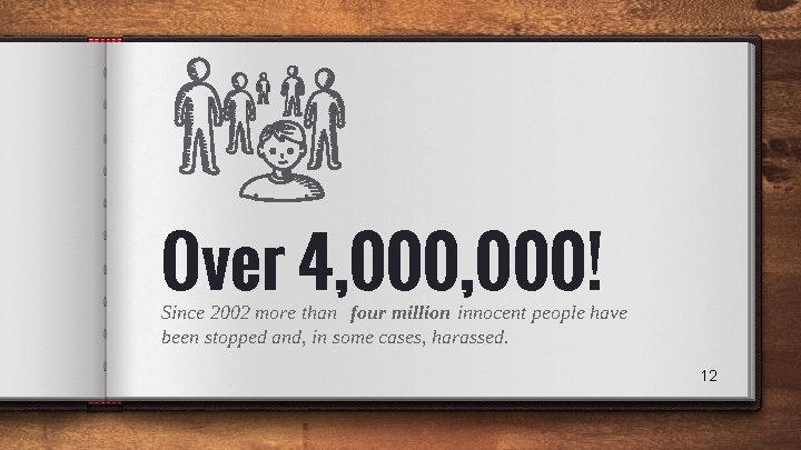 Over 4, 000! Since 2002 more than four million innocent people have been stopped Over 4, 000! Since 2002 more than four million innocent people have been stopped